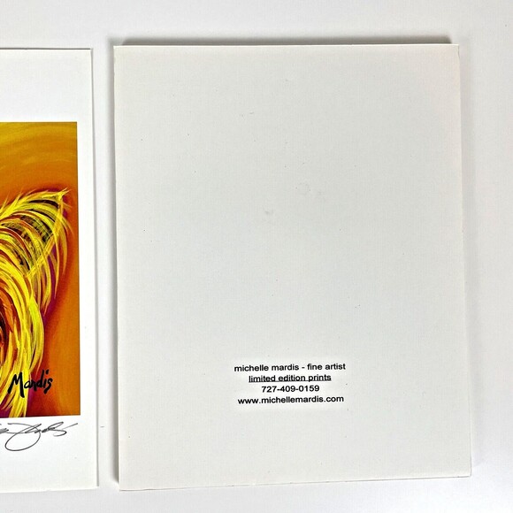 Michelle Mardis Yorkshire Terrier Yorkie Signed Numbered Print 180/250 8X10 (A4) - Picture 3 of 5